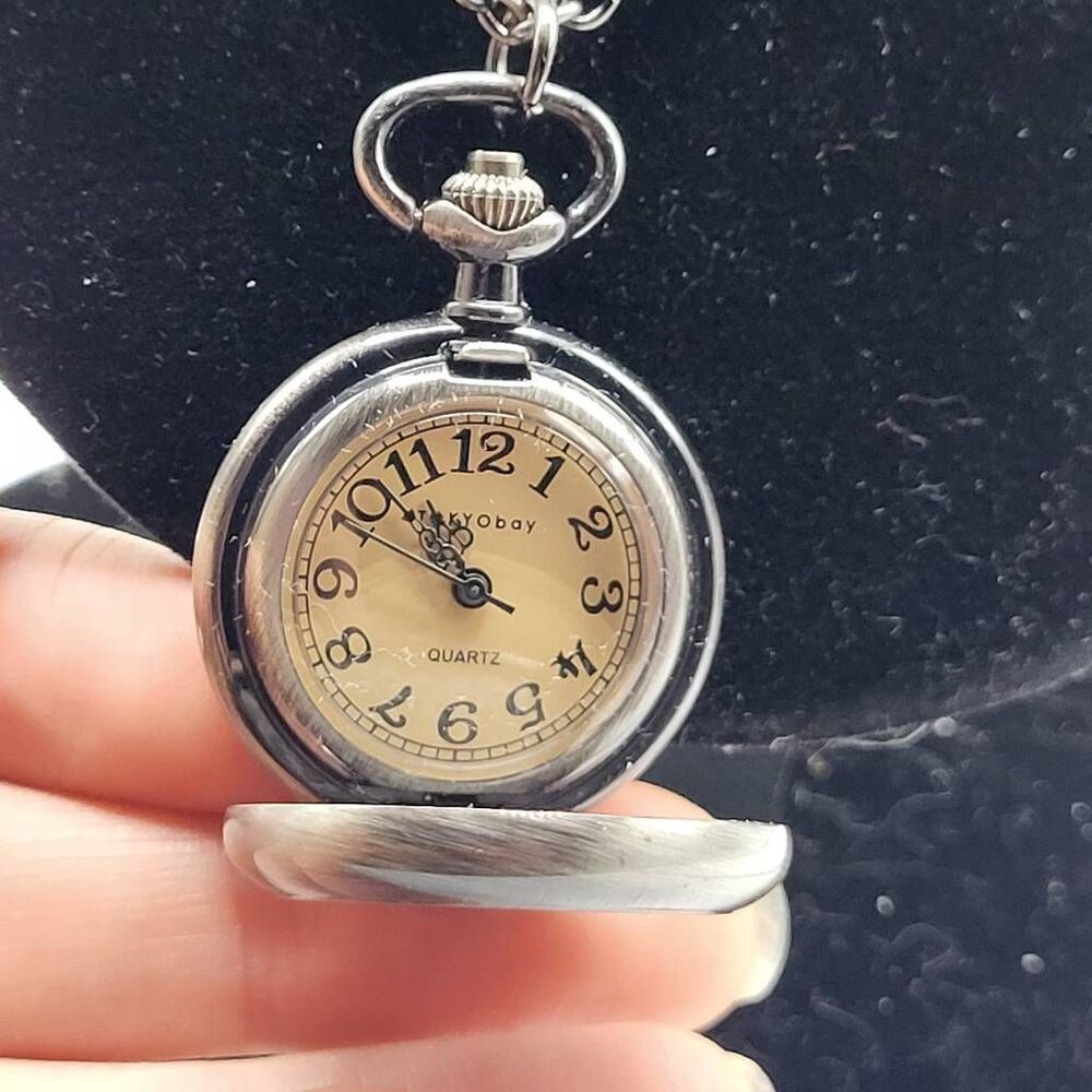 TOKYO BAY Pocket Watch Pendant Neckalce with Dust Bag and Warranty Booklet